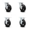 Service Caster 6 Inch Rubber on Steel Caster Set with Roller Bearings 2 Swivel 2 Rigid SCC SCC-30CS620-RSR-2-R620-2 - alternate 4